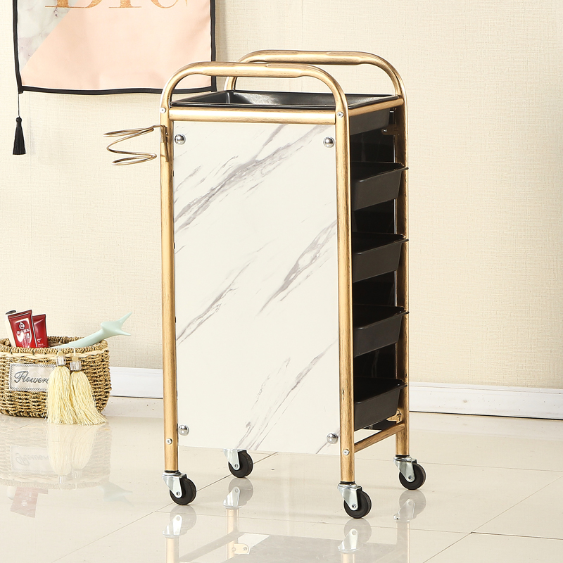 Beauty Beauty Hair Small Cart Special Hairdressers Hot Dye Tool Car Hair Salon Hand Pull Bar Trolley Multifunction Tool Cabinet