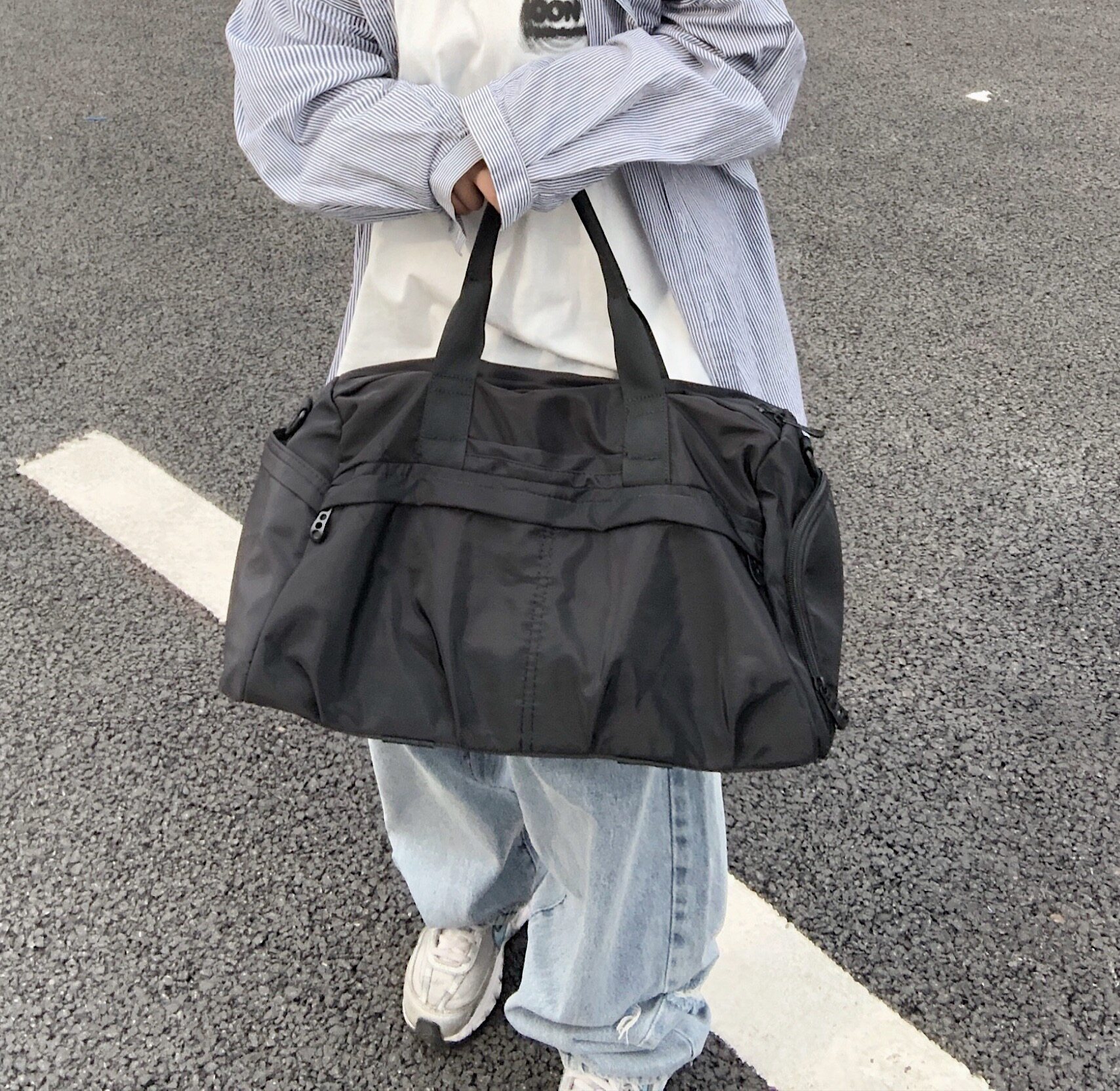 Daylight Avenue Dry Wet Separation Large Capacity Fitness Bag Double handbag Short travel bag Men and women General