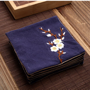 Màu sắc ban đầu cotton linen trà coaster cách nhiệt pad bảng mat hấp thụ nước non-slip vải ấm trà mat Kung Fu trà đặt trà lễ