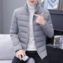 Áo khoác nam trẻ trung mùa đông cotton ngắn phiên bản Hàn Quốc của xu hướng tự tu dưỡng đẹp trai áo cotton độn bông áo bomber