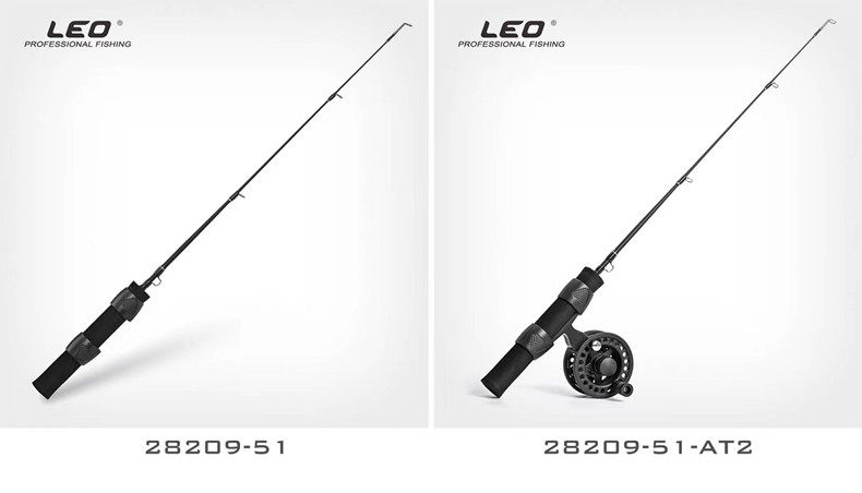 Ice удочкой leo乐欧一体式扁体实心竿稍简易快捷冰钓筏竿冬钓套装出口俄罗斯 Music Europe