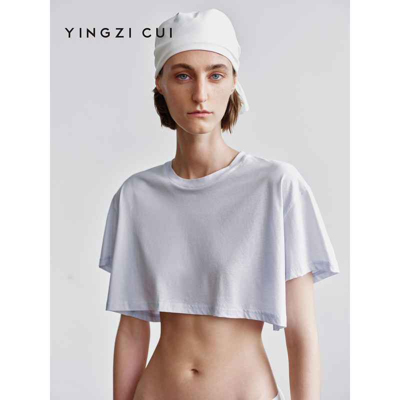 Yingzicui 25 Autumn Comfortable Long-Staple Cotton Ultra-Short T-Shirt