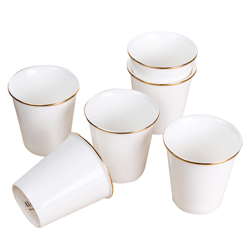 Pure white ipads China porcelain cup up phnom penh environmental protection cup ultimately responds cup household contracted with glass cups