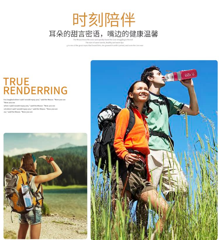 O2COOL spray chai nam giới và phụ nữ tập thể dục thể thao ngoài trời sinh viên vỡ kháng đa chức năng sáng tạo nhựa mùa hè cup 	bình nước thể thao nhỏ