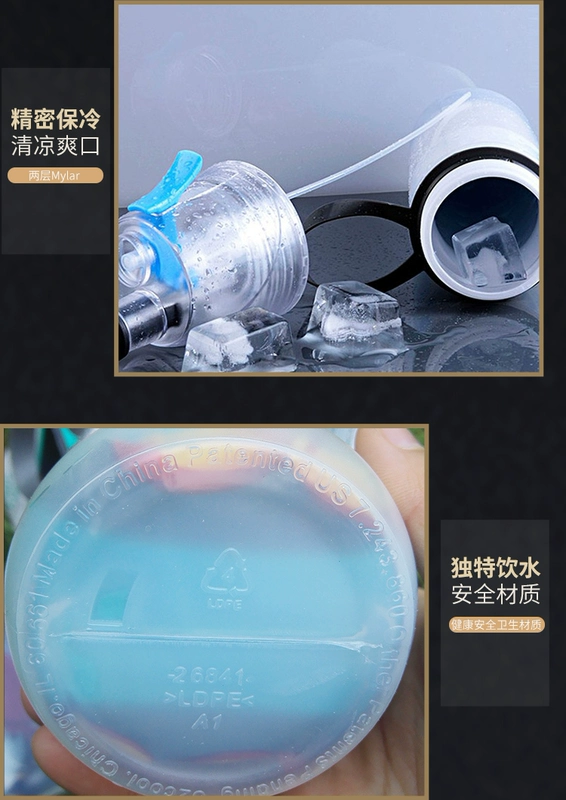 Bình xịt thể dục thể thao O2COOL chai sinh viên sáng tạo nam và nữ lạnh phim hoạt hình nhiều nước