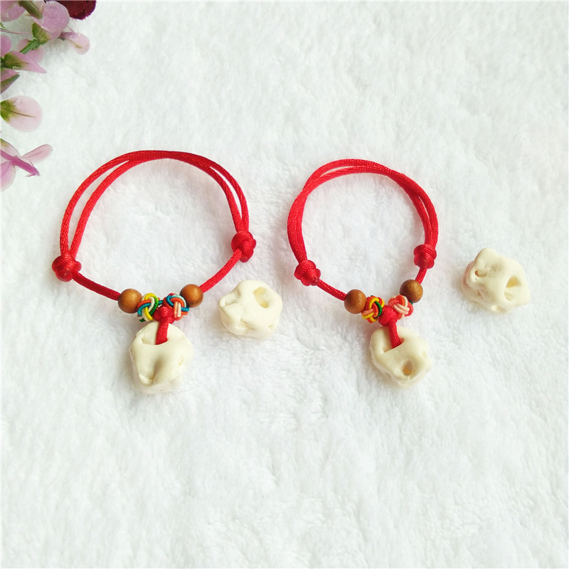 Lợn làm bằng tay, xương, đào, giỏ, vòng tay, em bé, linh hồn ma quỷ, sốc, dây đỏ, vòng chân, sợ hãi, sợ hãi, dây thừng tay vòng tay pandora