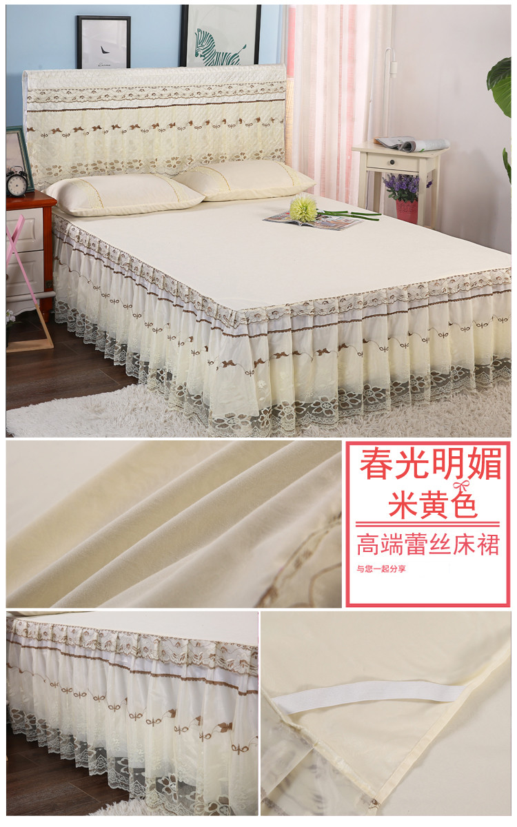 Hàn Quốc công chúa gió ren bedspread giường váy một mảnh váy 11.5m1.8m2 giường nhóm cover mùa hè giường trượt - Váy Petti váy giường khách sạn