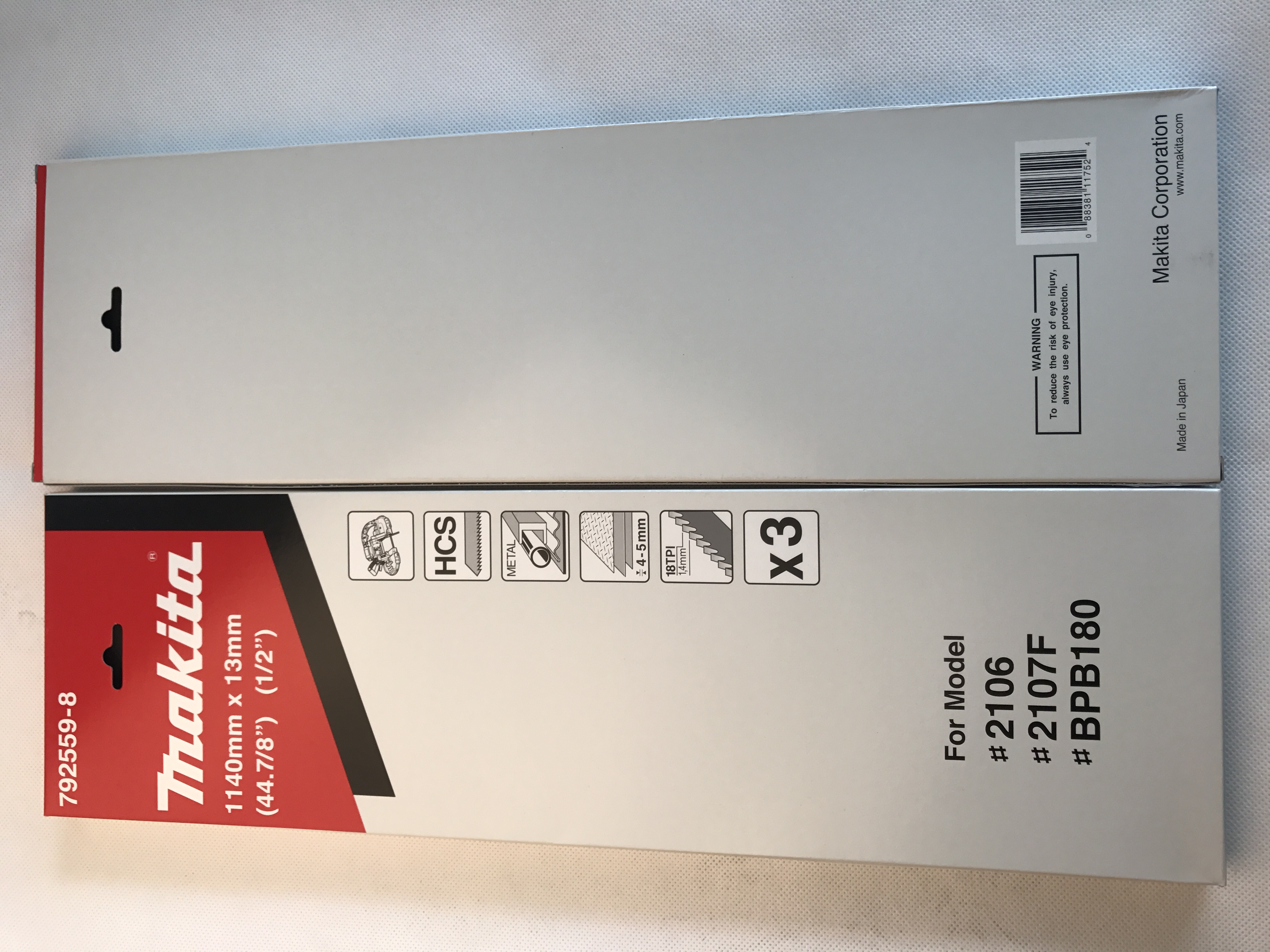 Makita Makita band saw 2106 2107FK original 18 teeth three-piece band saw blade 792559-8 cut cable