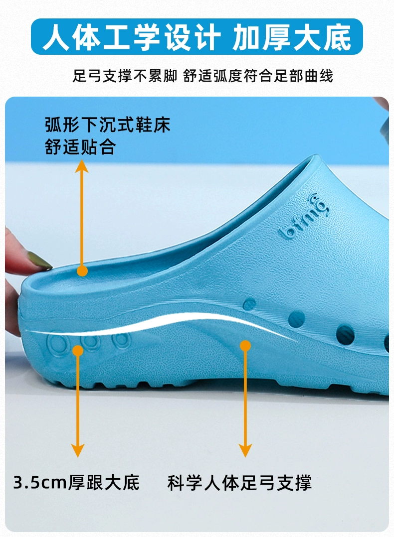 Hospital doctor shoes operating room surgical shoes breathable non-slip medical nurse hole shoes men's medical special surgical shoes