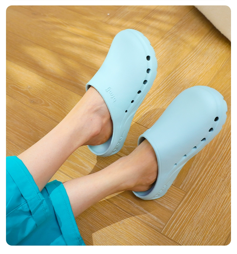 Hospital operating room slippers, surgical shoes, non-slip clogs, men's and women's medical protective shoes, nurse monitoring room toe-cap shoes