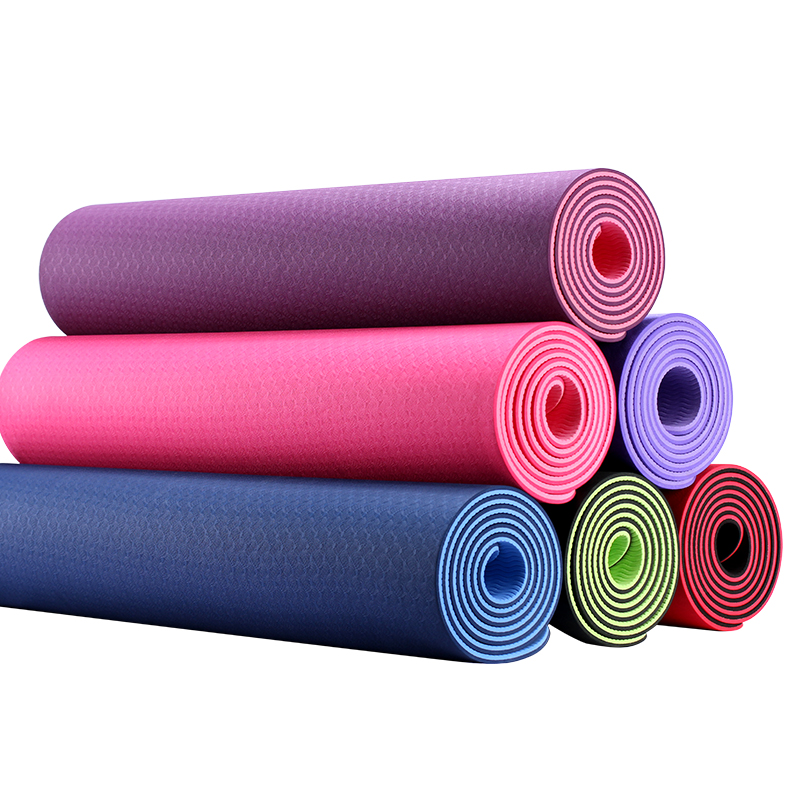 Yoga Mat Girls Fitness Mat Home Thickening Anti-Slip No-Smell Beginner Students Natural Rubber Mat Yoga Mat