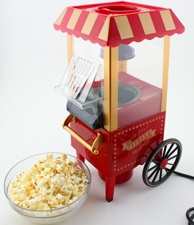 Large cart popcorn machine Household automatic children's corn electric commercial bract machine Spherical