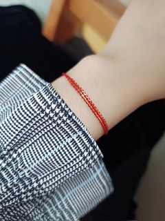 原创极细手工精编本命年红绳18k真金超闪手绳脚绳时尚情侣礼物