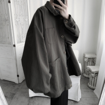 The Mr. current main retro art loose multi-pocket tooling leisure hua bao xiu jacket male