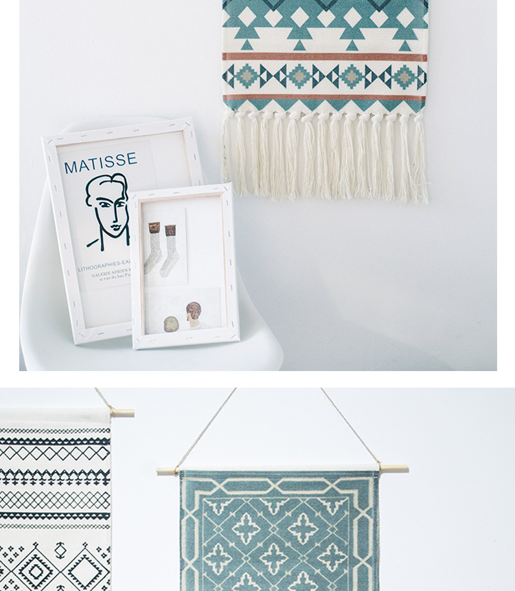 Tapestry dệt ins giường vải phòng ngủ Tapestry Morocco hộp mét chặn vải tua tấm thảm Bắc Âu - Tapestry tranh thảm treo tường