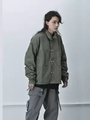 LIMPIDOCULUS(LIMS)20AW two-color tactical ding pocket texture loose nylon jacket jacket