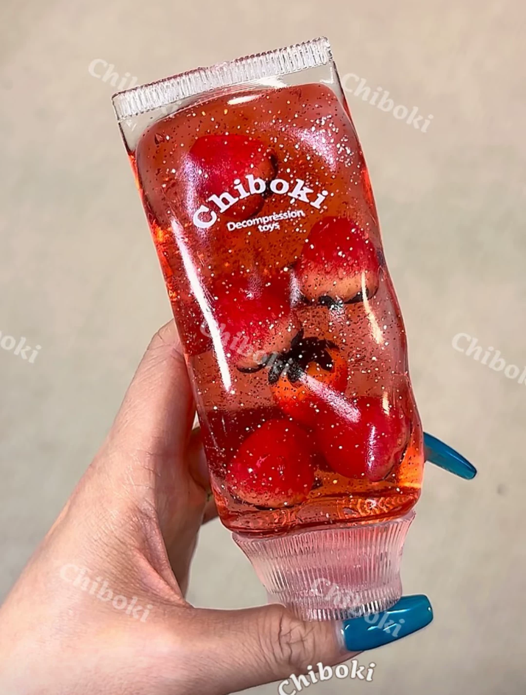 Сквиши-тюбик Chiboki «джем», тонкая оболочка, мягкая для мятья