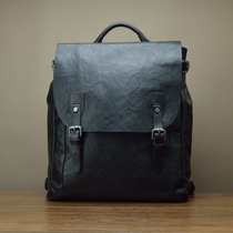 Fima Import Calf Leather Male Backpack Street Trend Han Personality Genuine Leather Backpack Retro Boomer Computer Bag