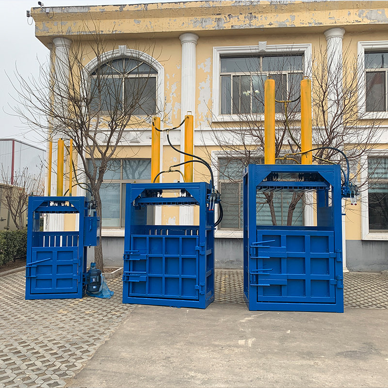 Vertical waste paper hydraulic baler two-phase electric cans woven bag film 220V household electric paper shell baler