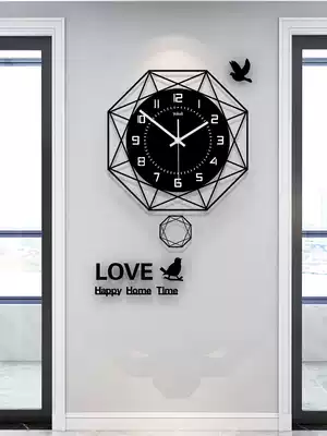 Yakeli watch wall clock Living room mute creative modern simple atmospheric clock Fashion art European-style quartz clock
