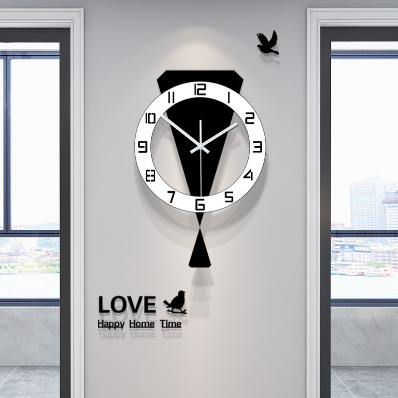 Yakli Clock Wall Clock Living Room Nordic Home Fashion Mute Modern Art Wall Clock Simple Creative Quartz Clock