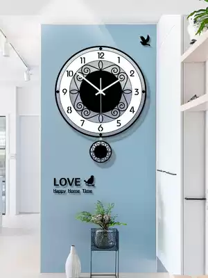 Nordic wall clock living room creative modern simple atmosphere silent clock European style fashion art decoration Quartz clock