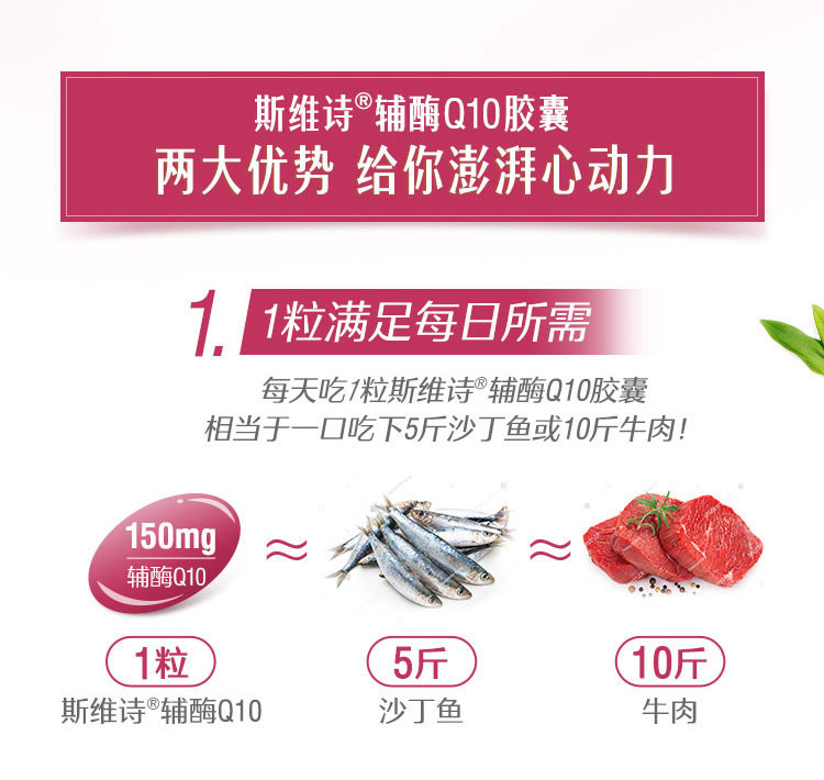 澳洲进口 Swisse 辅酶素Q10软胶囊 50粒 150mg高含量 图5