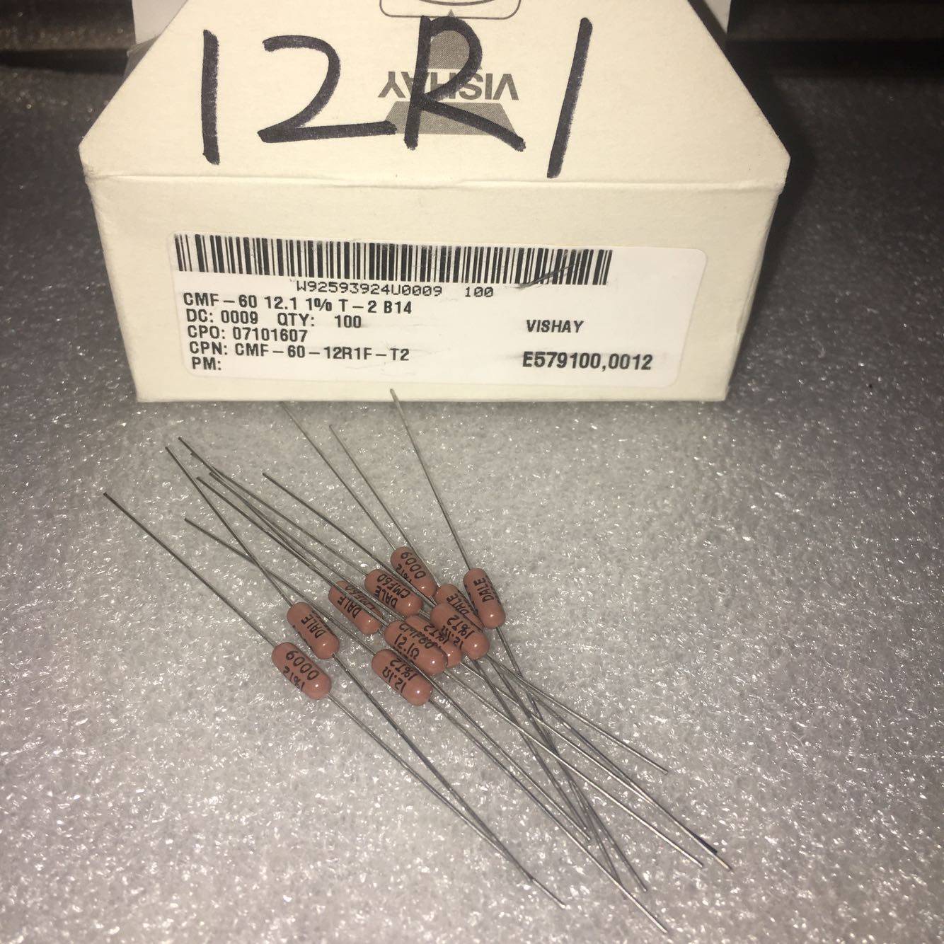 DALE 0 5W 12 1R generation 12R 12R1 1% CMF60 fever resistance 3 5*10MM