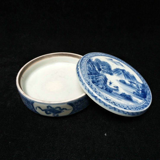 Jingdeg factory cargo porcelain hand - painted flower pen mountain and water open window and piano painting printing box collection of fine products