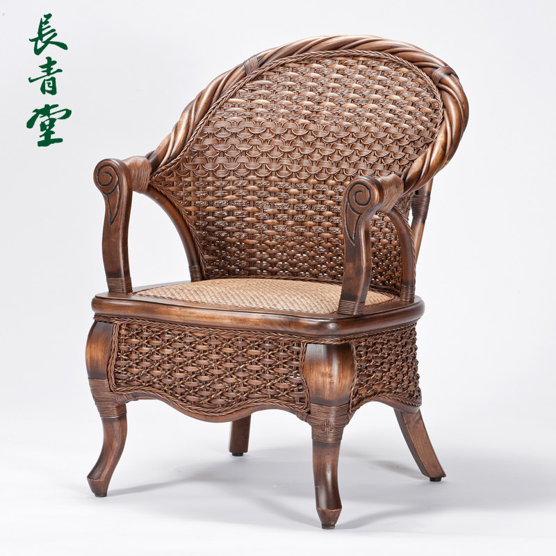 Chang Qingqing Li chair backed chair vine casual chair household balcony living room single office computer chair