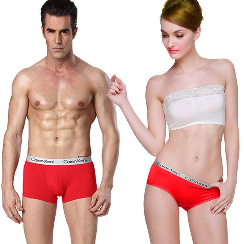 Lovers Briefs Pure Cotton Modell Ben Life Marries Red Dog Years Sexy Cute Men's Corner Women Triangle Briefs