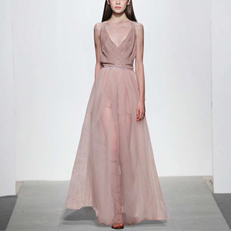 DF夏季时尚气质名媛性感套装吊带上衣裙裤两件套女装夏装2017新款