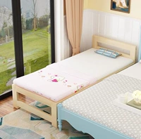 giường đơn với Hình 80cm 60cm trẻ em ngày càng lớn khảm kinh tế gỗ giường giường gỗ dày 1,8 m - Giường giường gấp