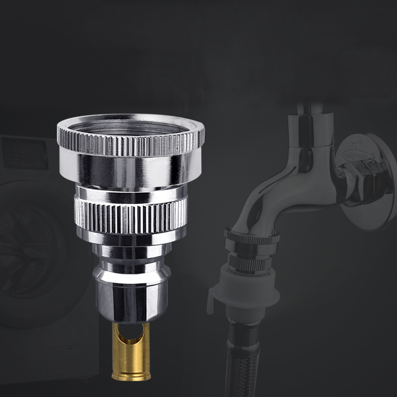 Submarine Washing Machine Faucet Automatic Water-Stop Clip-On 4-Point Water Nozzle Automatic Shut-Off Connector Submarine Washing Machine Faucet Automatic Water-Stop Clip-On 4-Point Water Nozzle Automatic Shut-Off Connector
