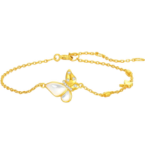 Chao Acer Huayun S925 Silver Shell Bracelet Bracelet Butterfly Dance Butterfly Fashion Gift for Girlfriend