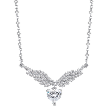 Trendy Acer Chasing Light S925 Silver Necklace Silver Jewelry Set Chain Neck Jewelry Wings Love Gift for Girlfriend Gift for Girlfriend