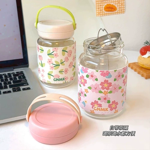 Портативный стеклянный высококачественный красный (черный) чай, дизайнерская чайная чашка, популярно в интернете