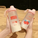 Фрукты сетевая красная пластиковая водяная чашка Симпатичная японская девушка Сердце творческая тенденция портативная чашка