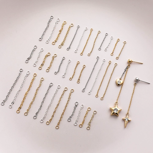 Медная цепь, китайская шпилька ручной работы, аксессуар, серьги, ожерелье, аксессуары, 14 карат