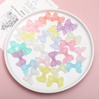 Fresh light color matte frosted colorful bow beading DIY handmade ear jewelry mobile phone necklace accessories material