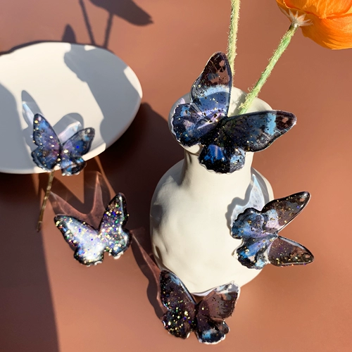 Японский сиреневый аксессуар, китайская шпилька ручной работы, серьги, аксессуары, DIY