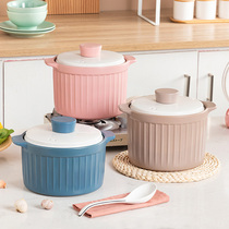 Macaragonsand Pot Saucepan Household Gas High Temperature Resistant Ceramic Pan Saucepan Oven Gas Cooker Special Soup Saucepan