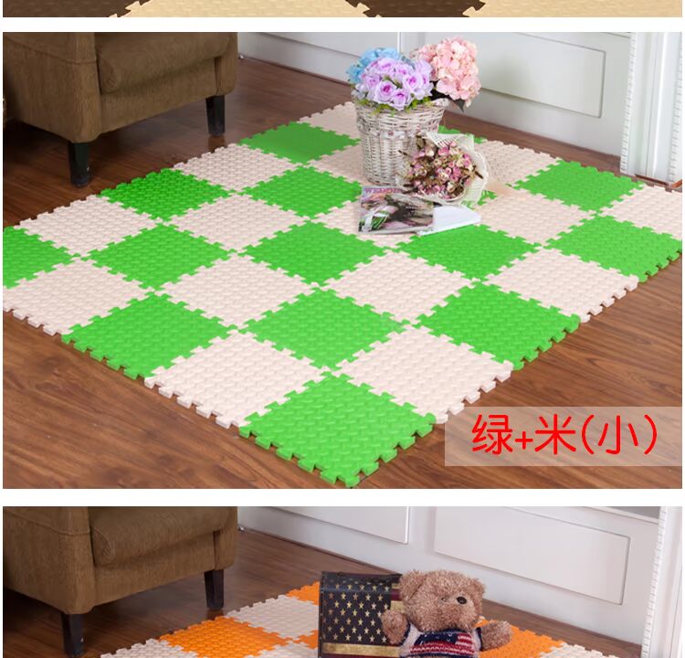 Trẻ sơ sinh và trẻ em thảm bọt thảm đố rắn dày nhạt sàn chống trượt mat con bò mat 6060 - Thảm sàn miếng lót chống trơn nhà tắm