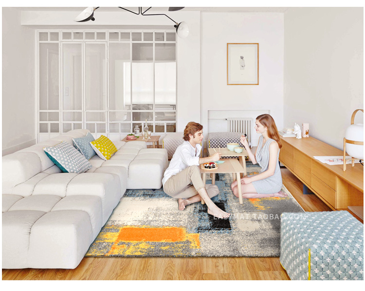 Bắc Âu ins thảm phòng khách hiện đại tối giản nhà phòng ngủ đầu giường chăn sofa bàn cà phê chăn phong cách Thổ Nhĩ Kỳ - Thảm thảm nhung trải sàn