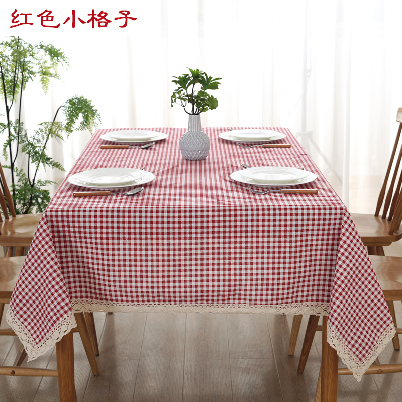 cotton and linen tablecloth fabric pastoral kindergarten tablecloth small fresh rectangular coffee table nordic japanese net red tablecloth