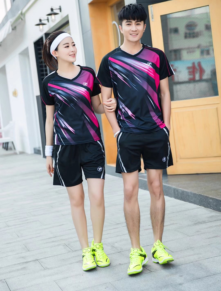 Quần áo bóng chuyền đích thực phù hợp cho nam và nữ đồng phục đội ngắn tay thoáng khí và nhanh khô áo ga quần áo chơi bóng chuyền	