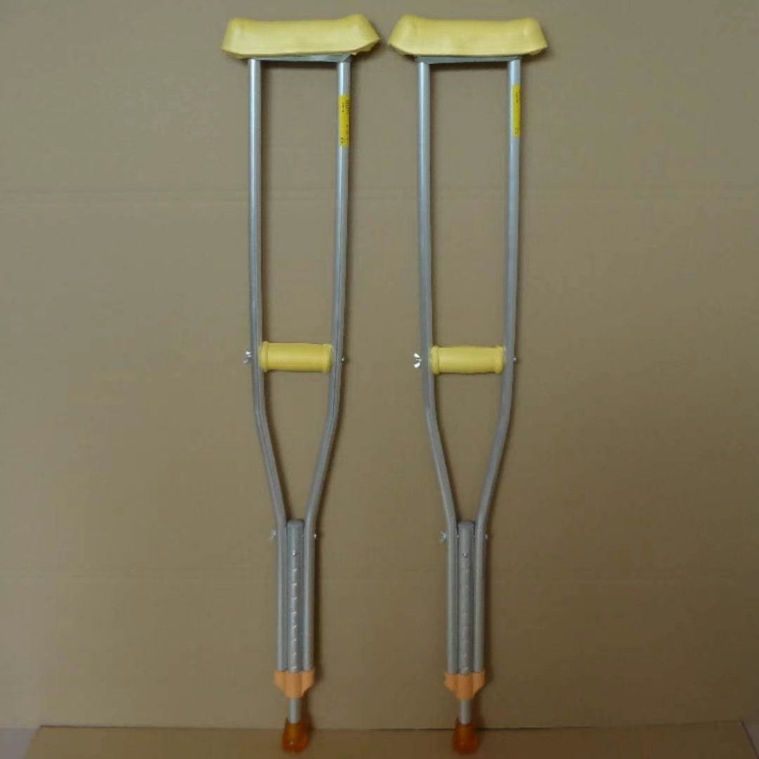Stainless steel Crutch Fractures Axillary Domestic elderly light non-slip anti-slip adjustable for patients' physical and mental impairment Double-pair-of-one pair