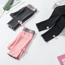 Girl Beats Bottom Pants Spring Autumn Clothing Children Outside Wearing Pure Cotton Pants Winter Ocean Qi Girl Thickened Female Baby Long Pants