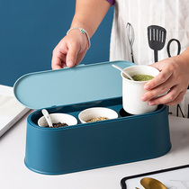 Yai Show Nordic Wind Ceramic Seasoning Jars Kitchen Home Daily with lid Dust-proof pure color ceramic seasoning box