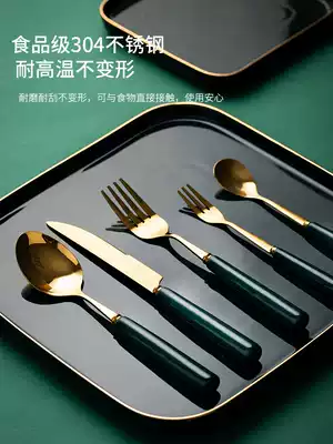 304 stainless steel Western tableware steak knife fork spoon chopsticks set home couple Net red ins knife and fork spoon three sets